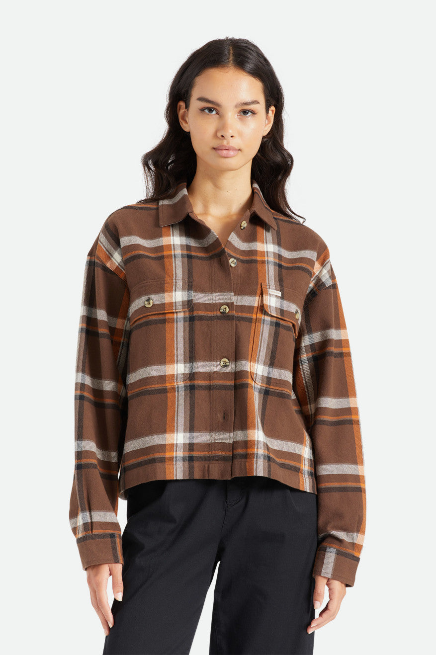 Brixton Bowery L/S Topjes Dames Bruin | 106729FTO