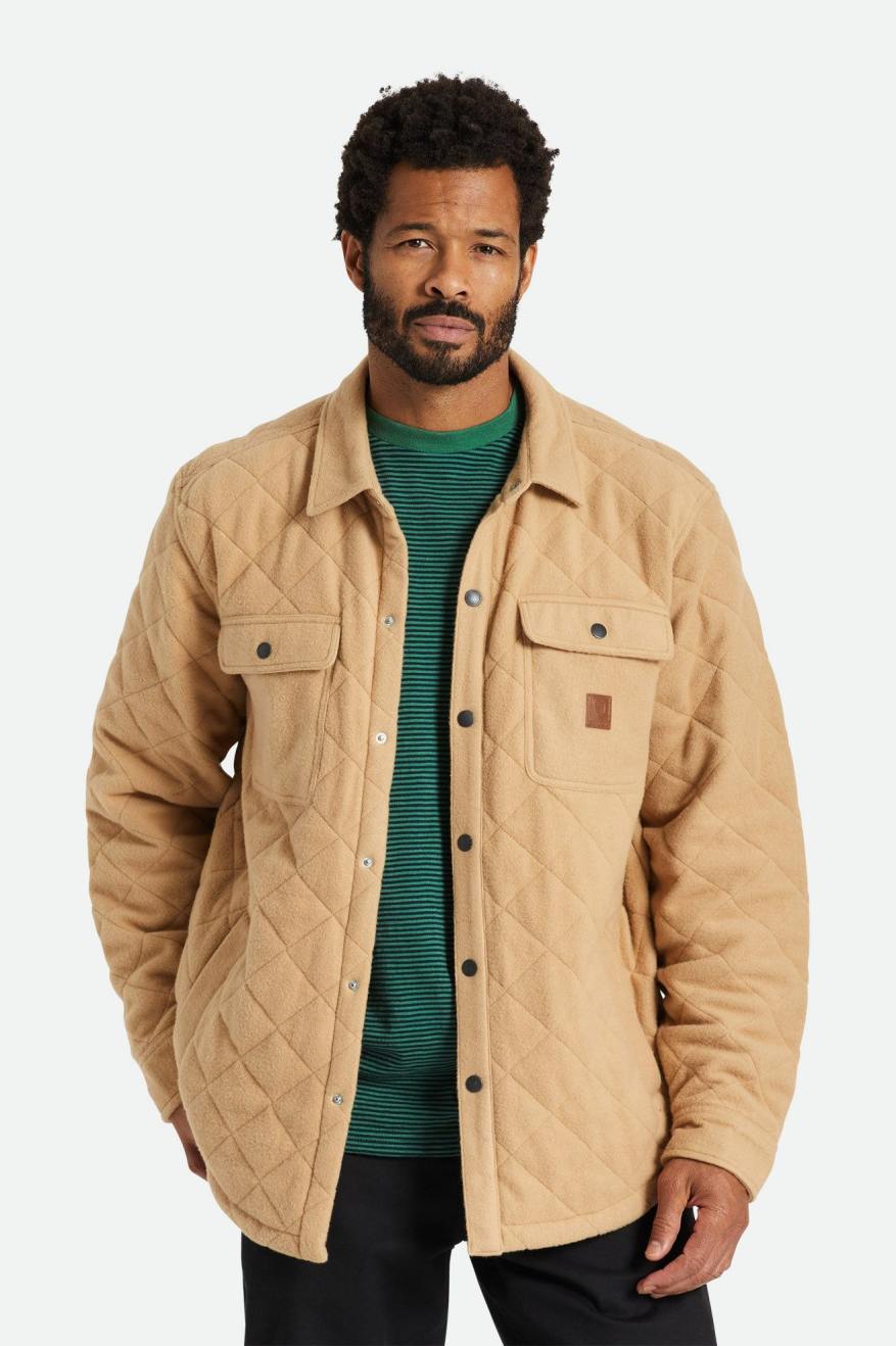 Brixton Cass Gewatteerd Fleece Jassen Heren Beige | 694510DMX