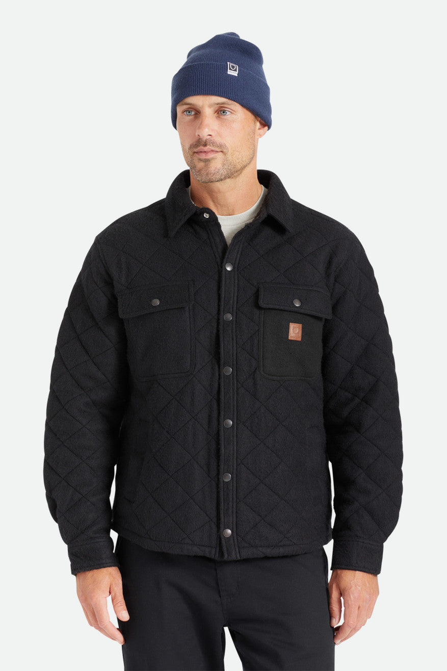 Brixton Cass Gewatteerd Fleece Jassen Heren Zwart | 847059MTO