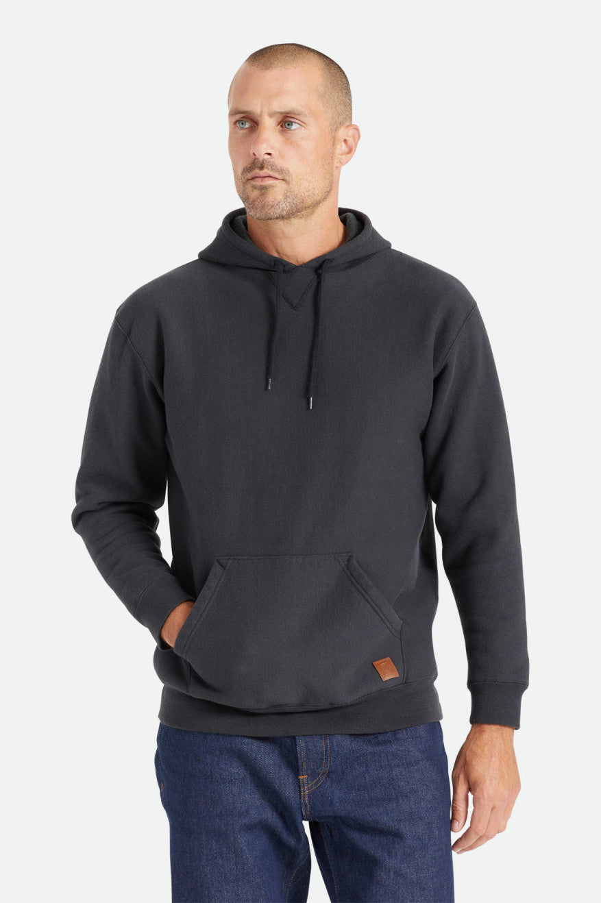 Brixton Cooper Reserve Raglan Hoodie Heren Zwart | 976831FMJ