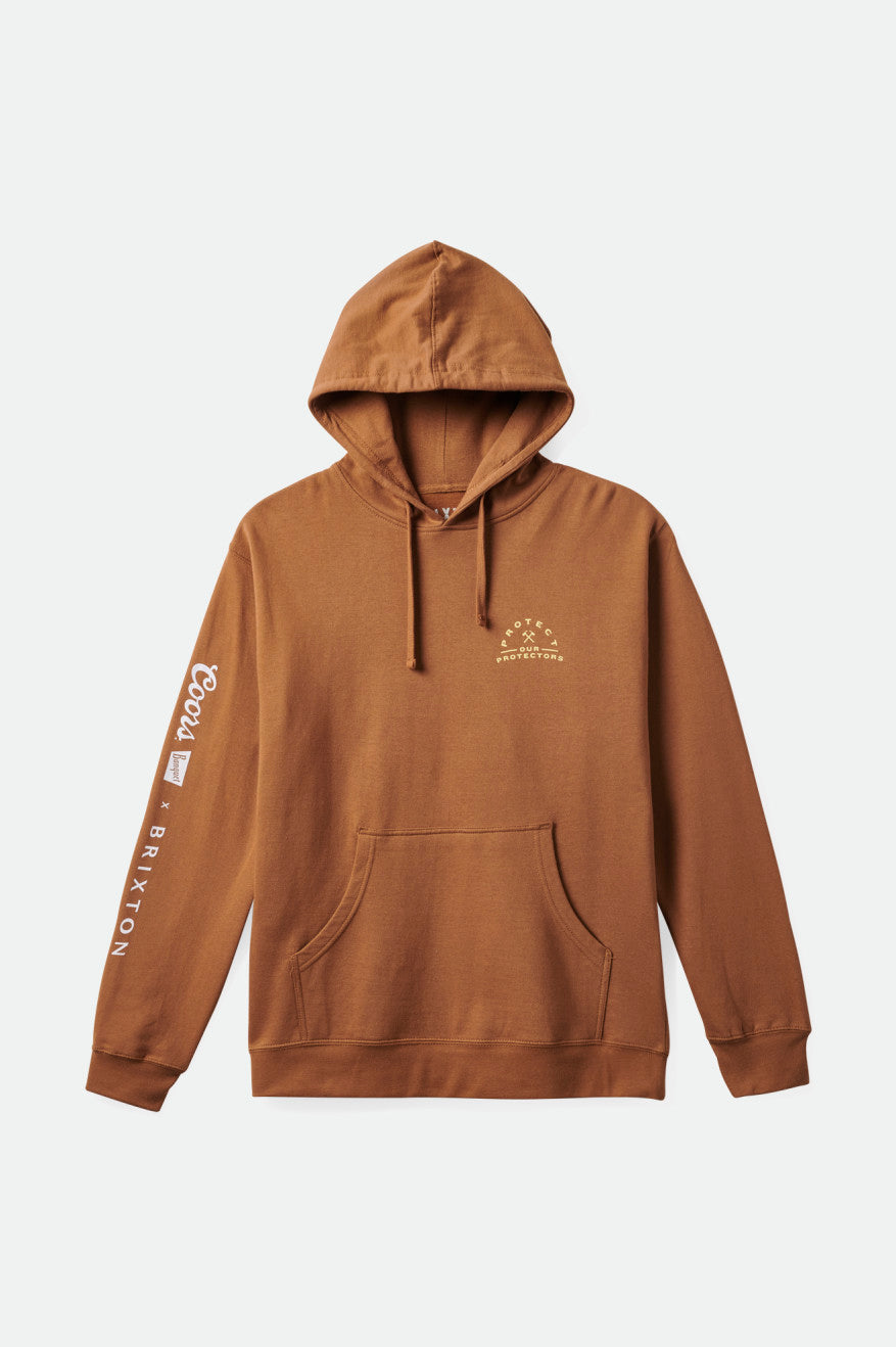 Brixton Coors Protector II Hoodie Heren Bruin | 381945FOB