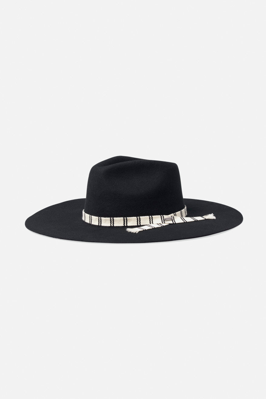 Brixton Leigh Felt Fedora Fedoras Dames Zwart | 536910NOL