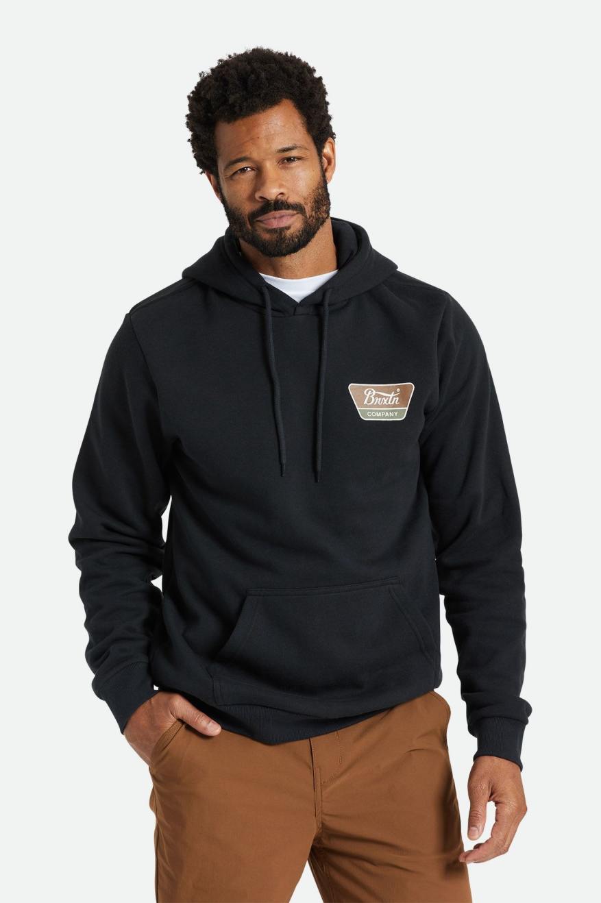 Brixton Linwood Hoodie Heren Zwart | 351097WZR