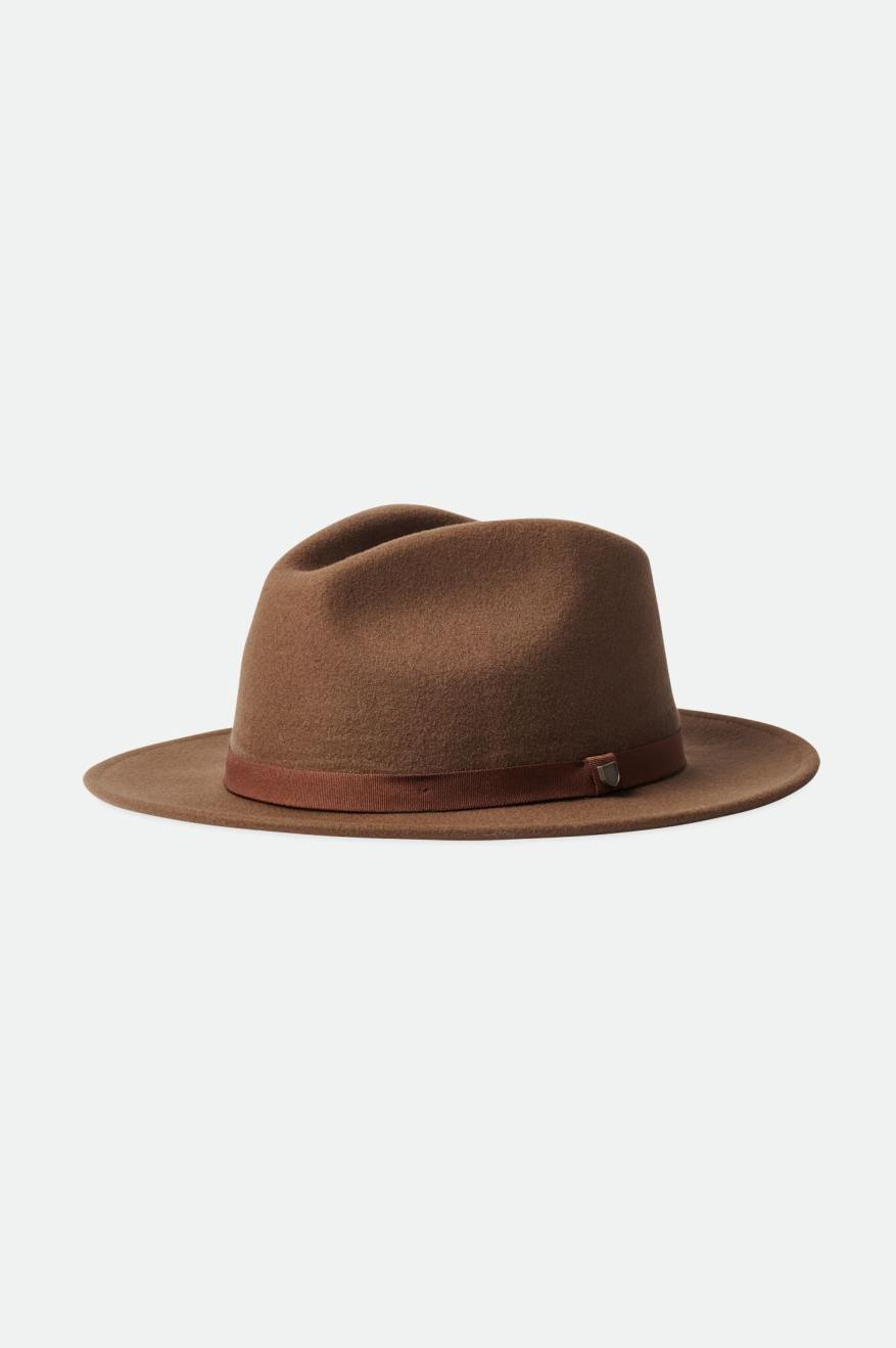 Brixton Messer Packable Fedora Fedoras Dames Bruin | 469078LVH