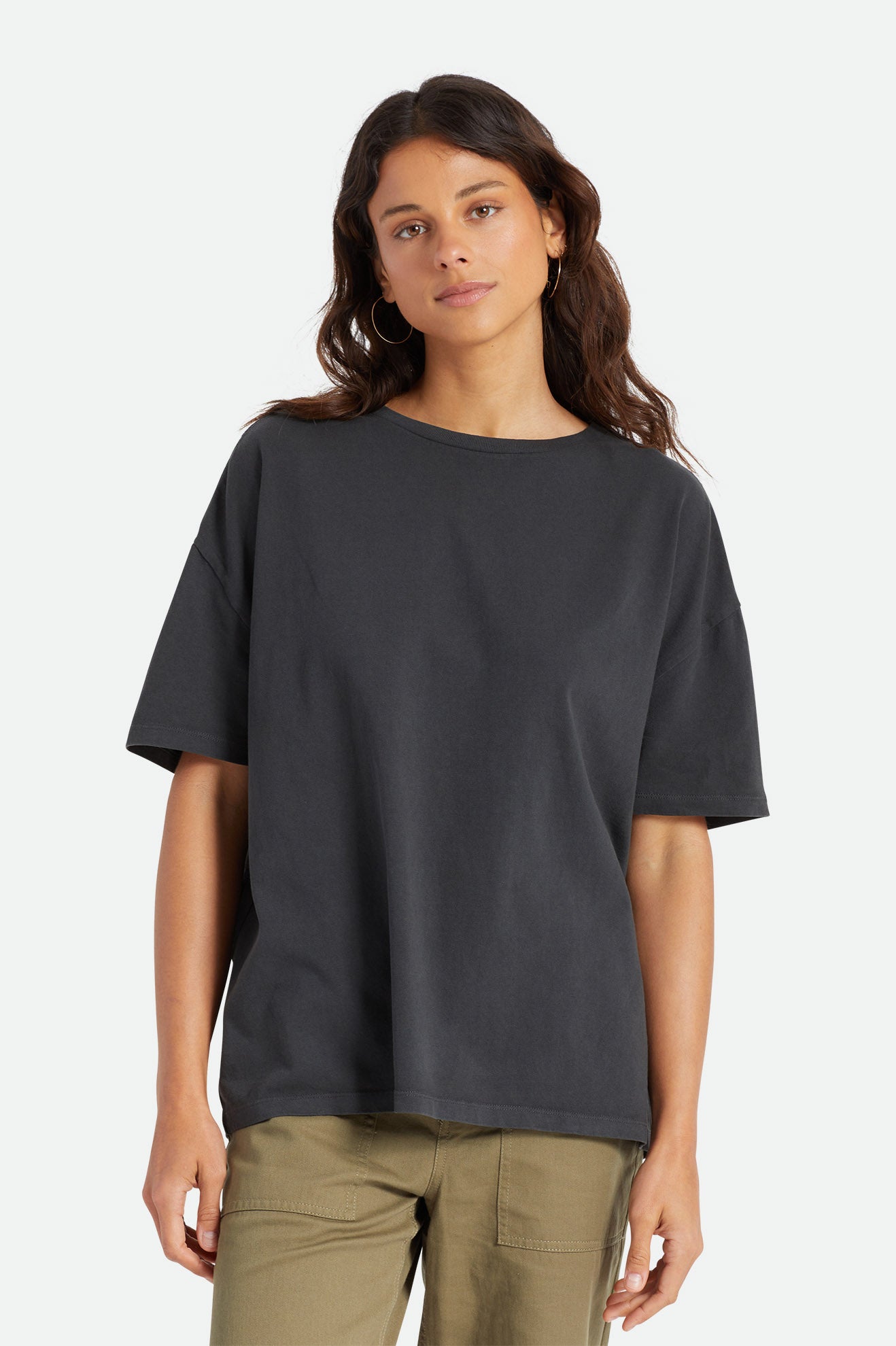 Brixton Oversized Boyfriend Tee Topjes Dames Zwart | 021836WSR