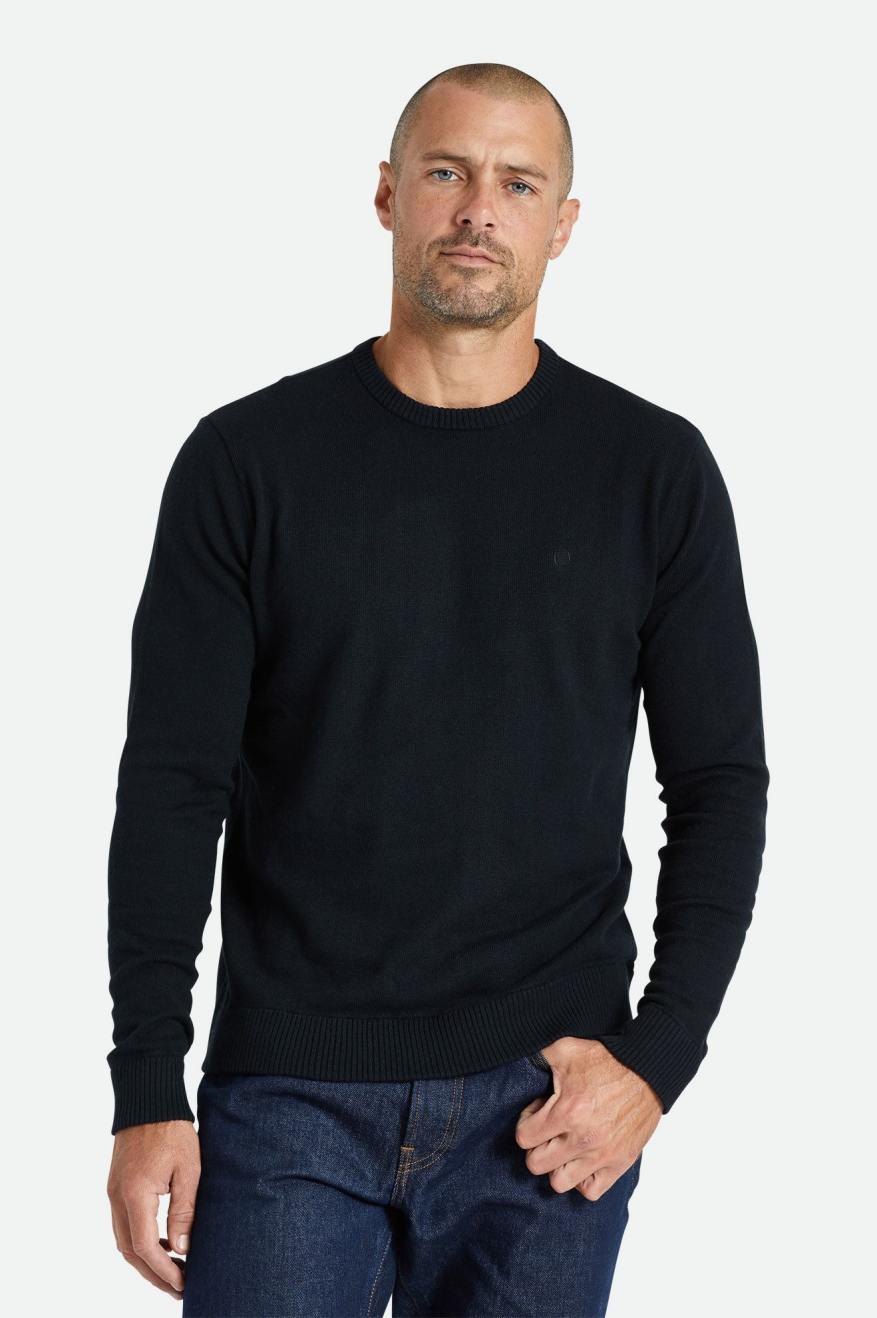 Brixton Reserve Cashmere Trui Gebreide Kleding Heren Zwart | 281079PMO