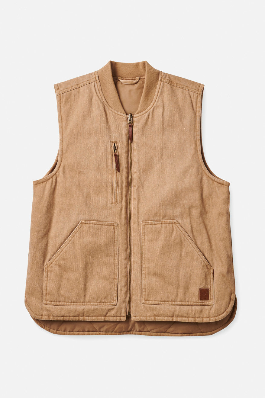 Brixton Abraham Reversible Vest Jassen Heren Beige | 452389IJR