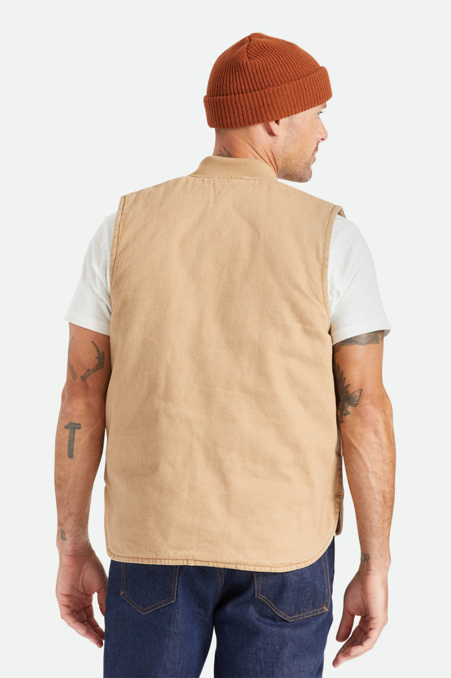 Brixton Abraham Reversible Vest Jassen Heren Beige | 452389IJR