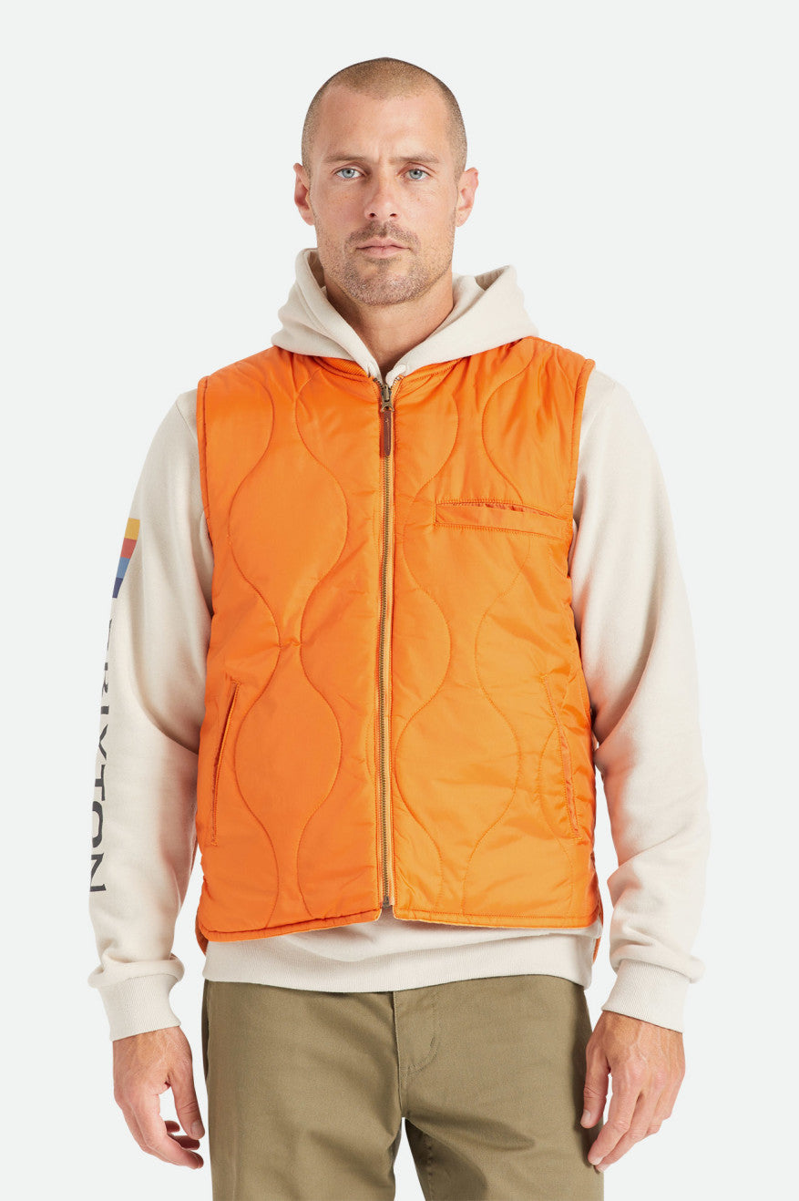 Brixton Abraham Reversible Vest Jassen Heren Oranje | 748120MYK