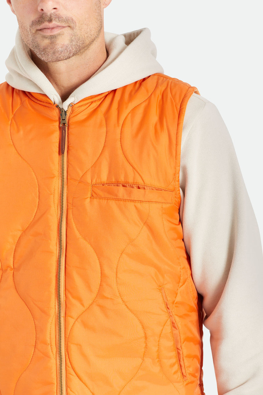 Brixton Abraham Reversible Vest Jassen Heren Oranje | 748120MYK