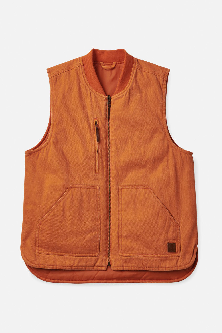 Brixton Abraham Reversible Vest Jassen Heren Oranje | 748120MYK