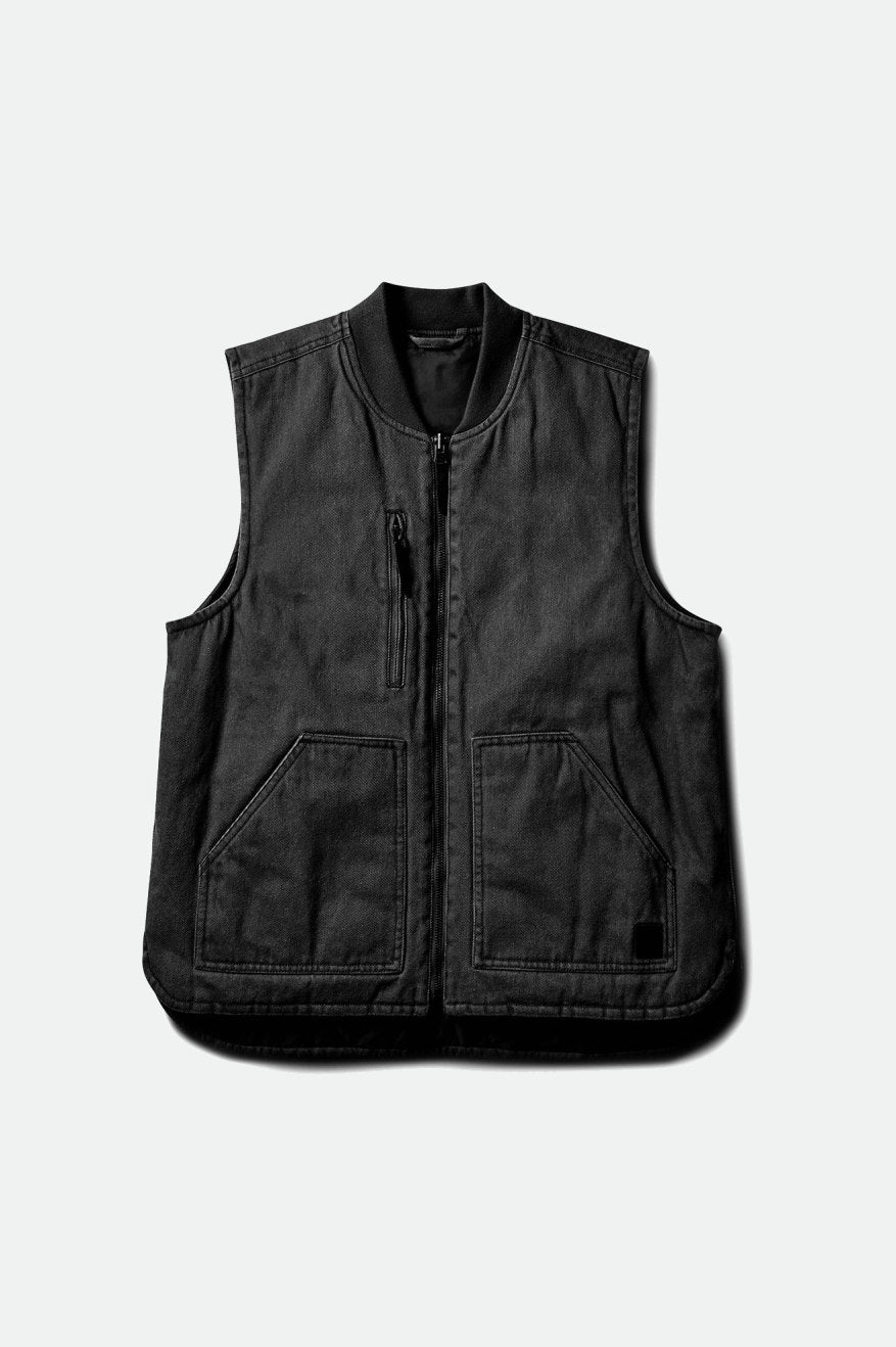 Brixton Abraham Reversible Vest Jassen Heren Zwart | 901356YXA