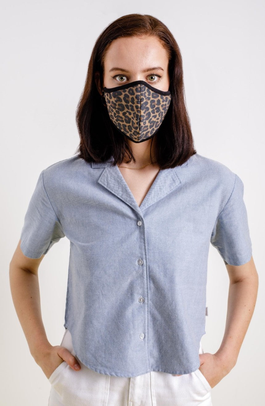 Brixton Antimicrobial 4-Way Stretch Masker Unisex Leopard | 276485FQL