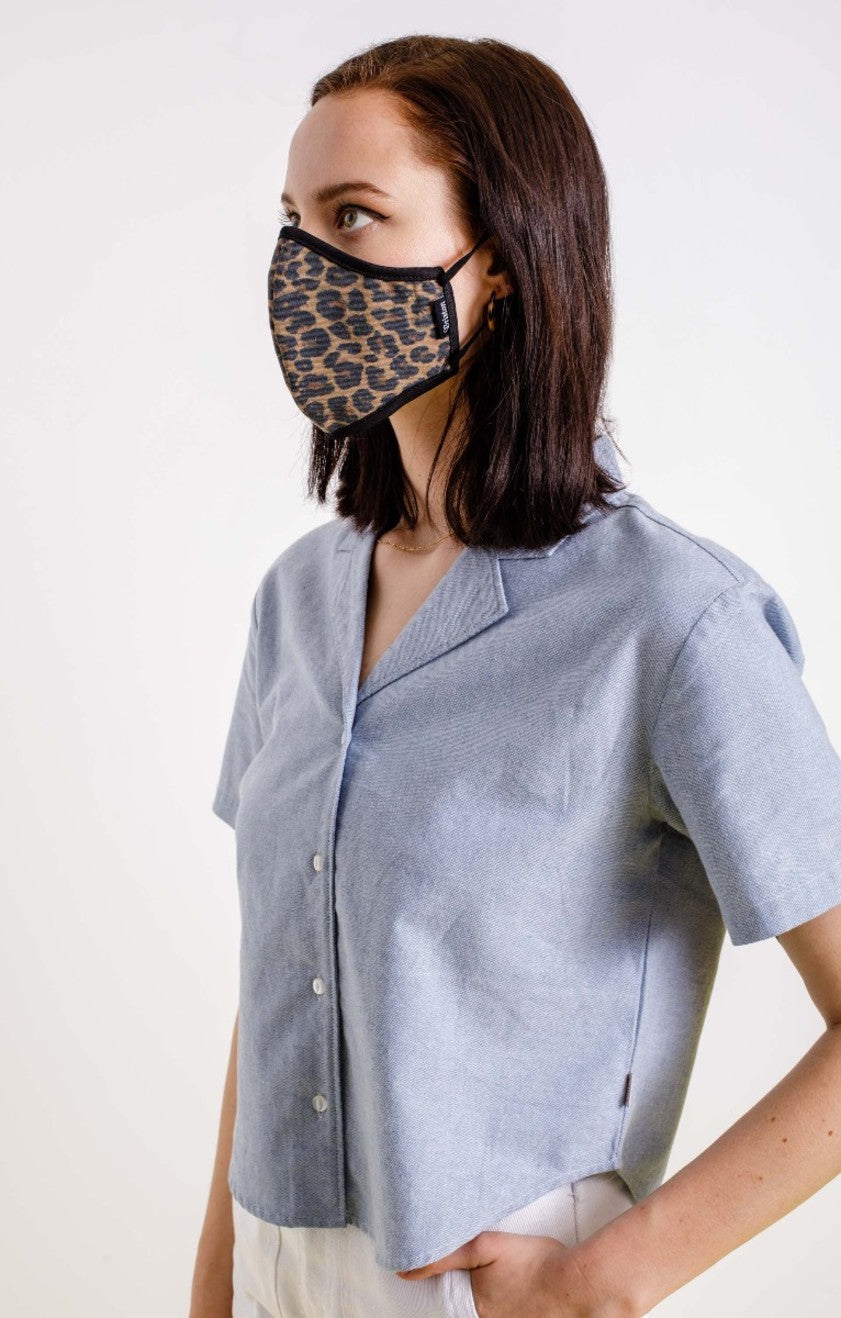 Brixton Antimicrobial 4-Way Stretch Masker Unisex Leopard | 276485FQL