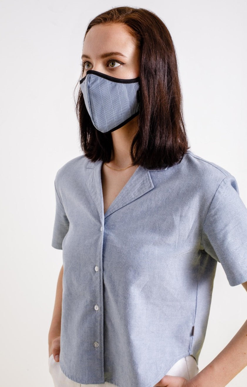 Brixton Antimicrobial 4-Way Stretch Masker Unisex Blauw | 708619TAE