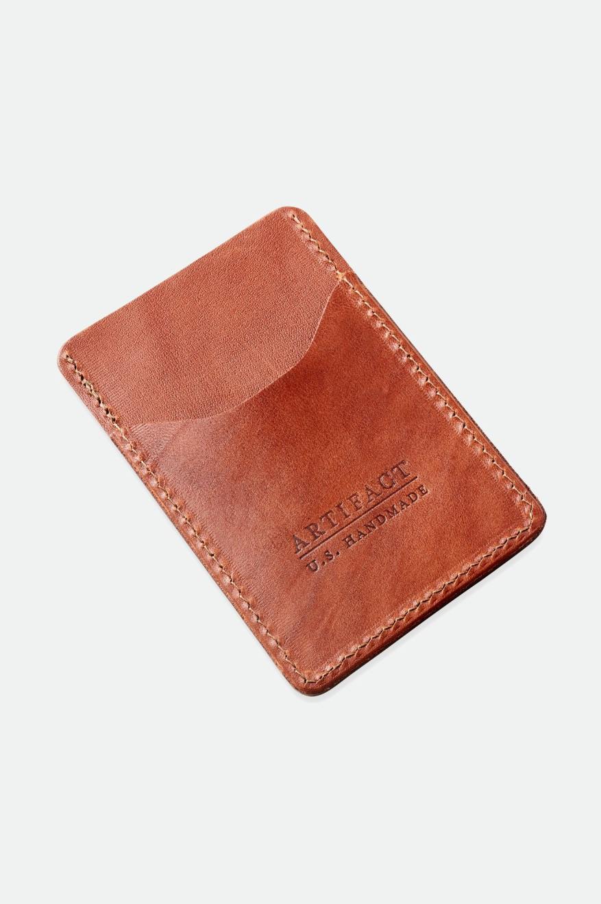 Brixton Artifact Leren Card Holder Wallet Accessoires Unisex Bruin | 241036WNR