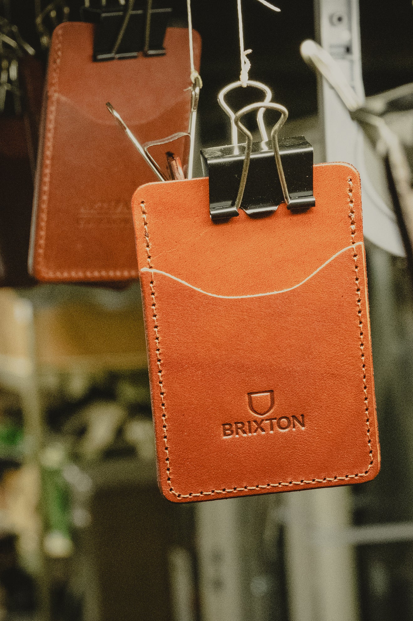 Brixton Artifact Leren Card Holder Wallet Accessoires Unisex Bruin | 241036WNR