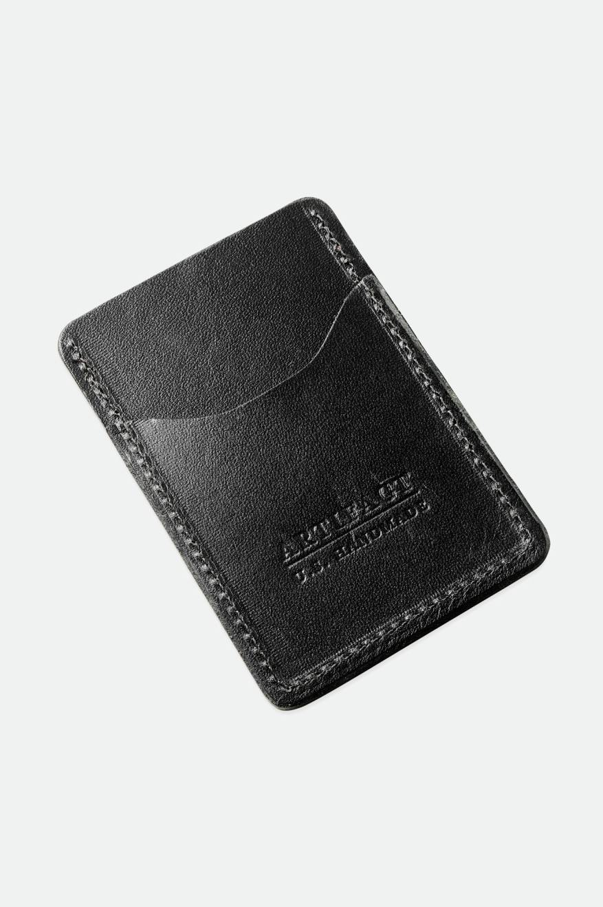 Brixton Artifact Leren Card Holder Wallet Accessoires Unisex Zwart | 514902YDH