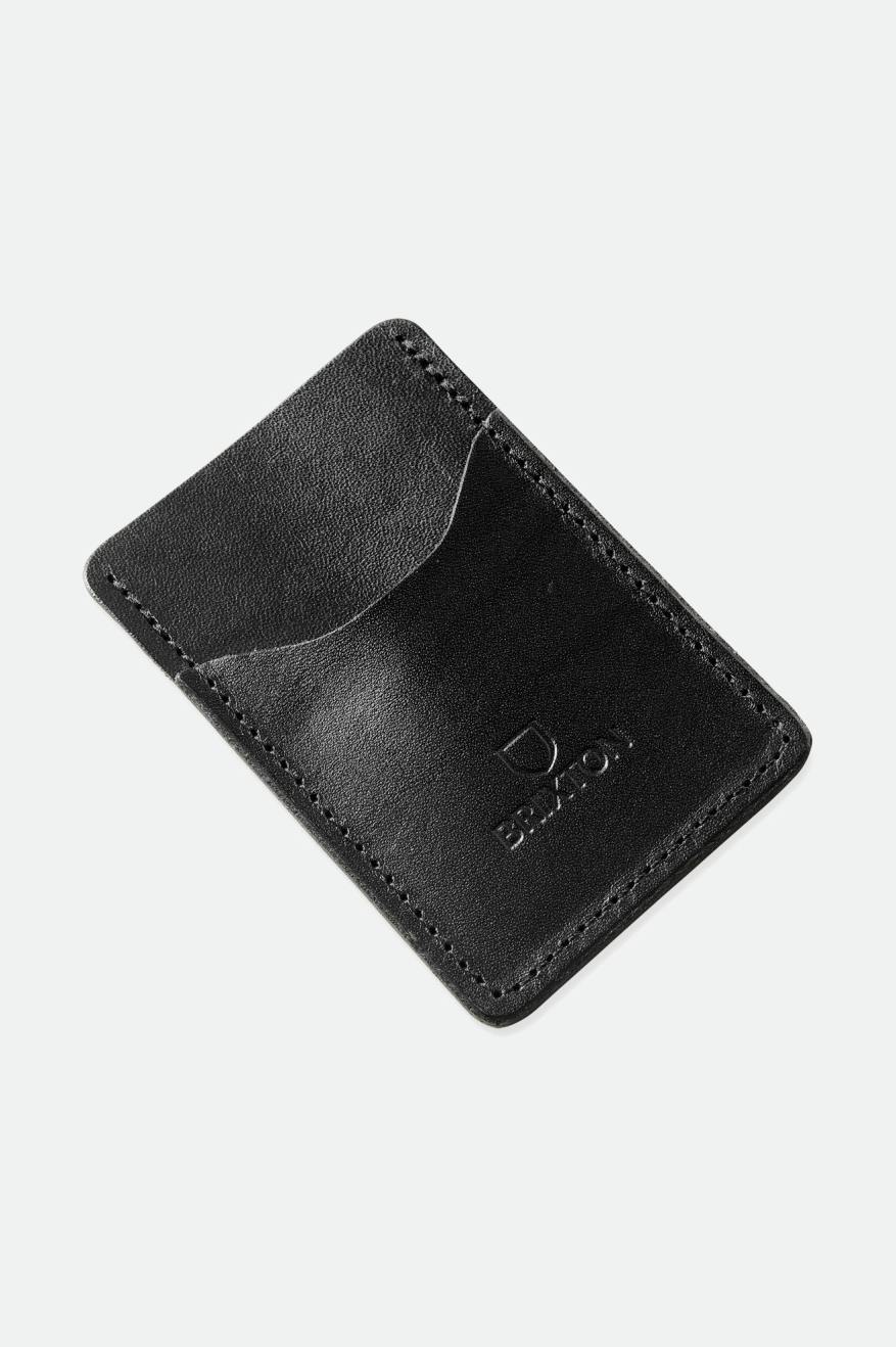 Brixton Artifact Leren Card Holder Wallet Accessoires Unisex Zwart | 514902YDH