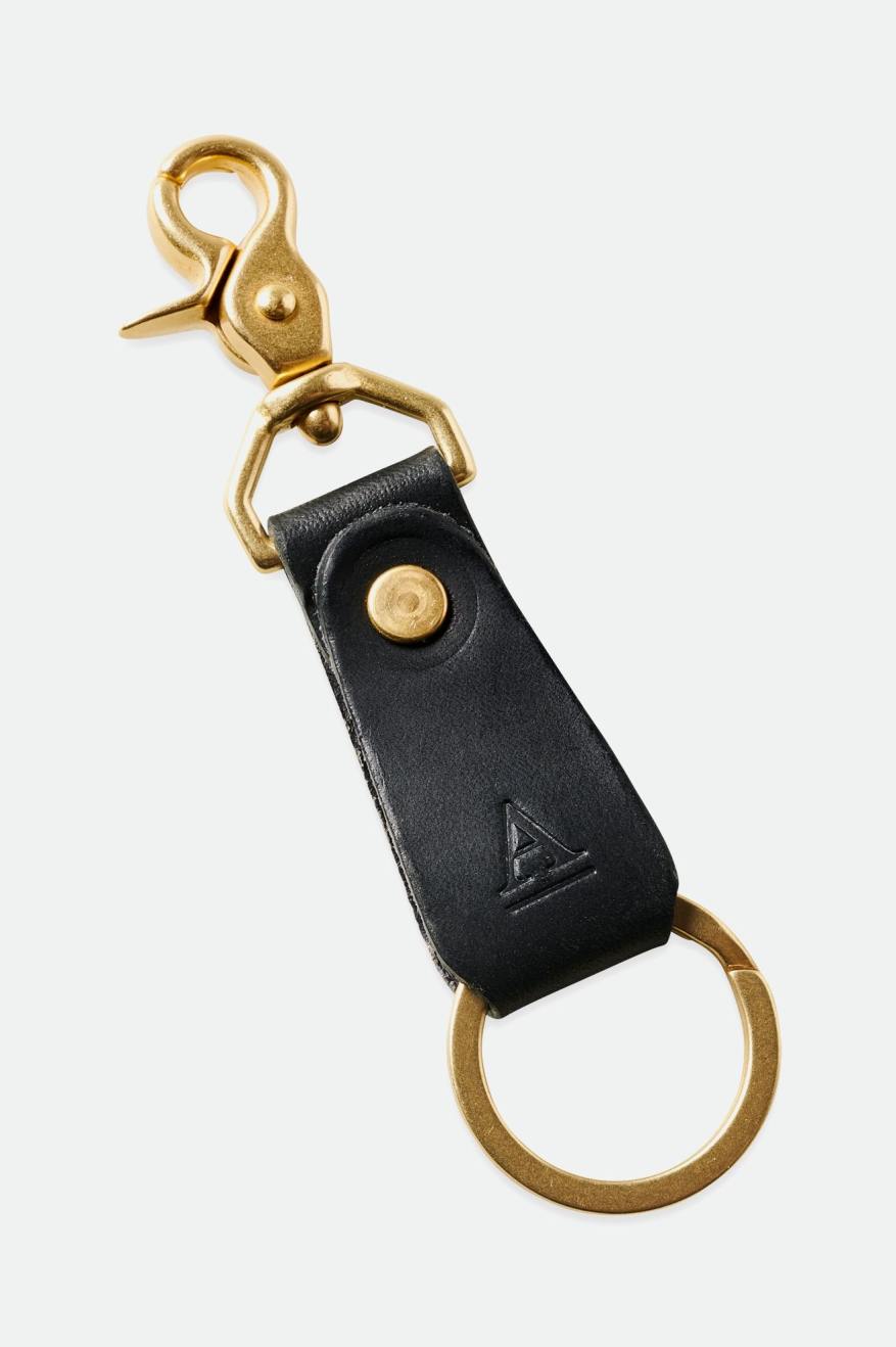 Brixton Artifact Leren Key Clip Accessoires Unisex Zwart | 130528ZES