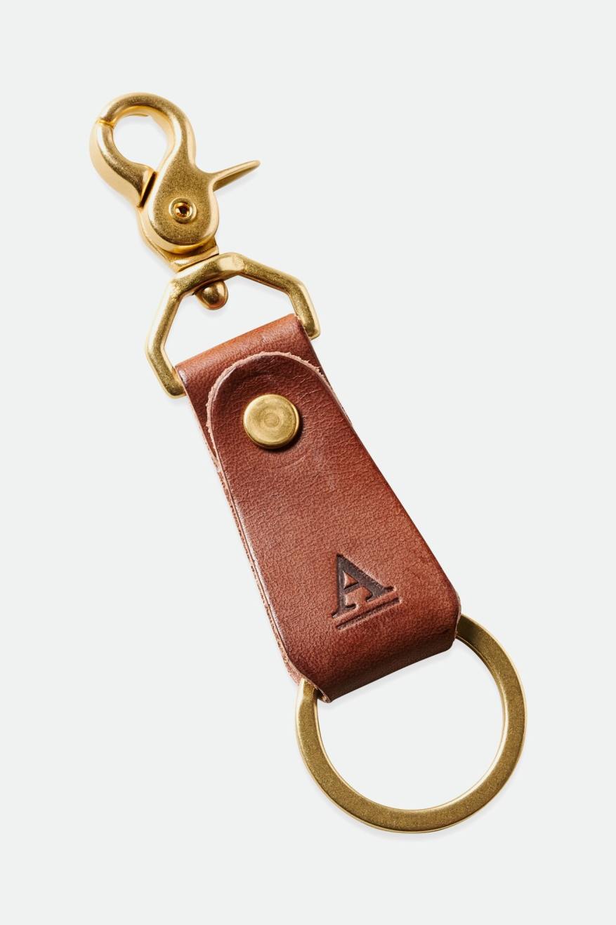 Brixton Artifact Leren Key Clip Accessoires Unisex Bruin | 635218DGS