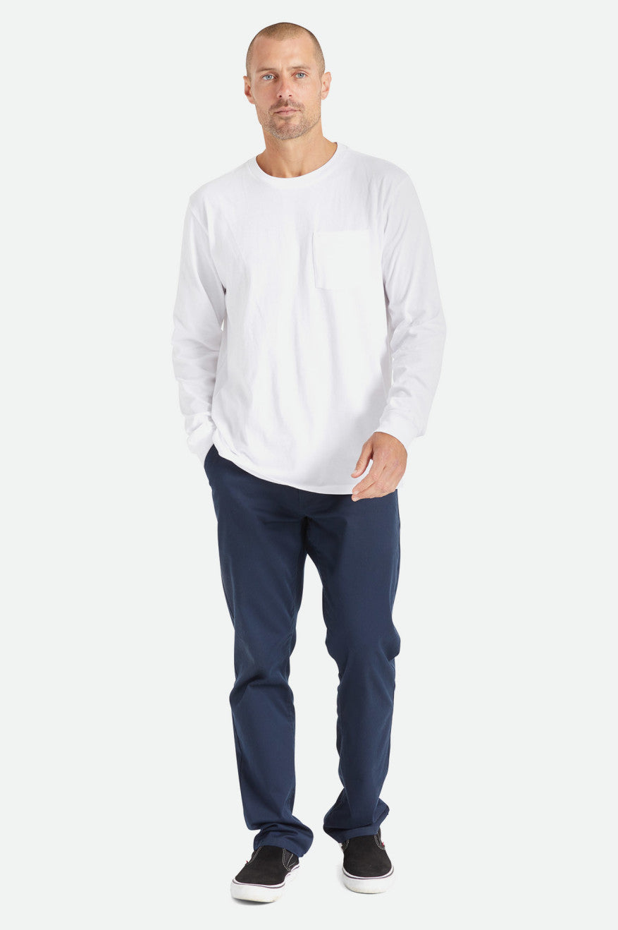 Brixton Basic L/S Pocket Topjes Heren Wit | 913280HIR