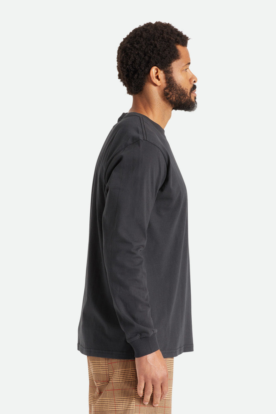 Brixton Basic L/S Pocket Topjes Heren Zwart | 420678DUF