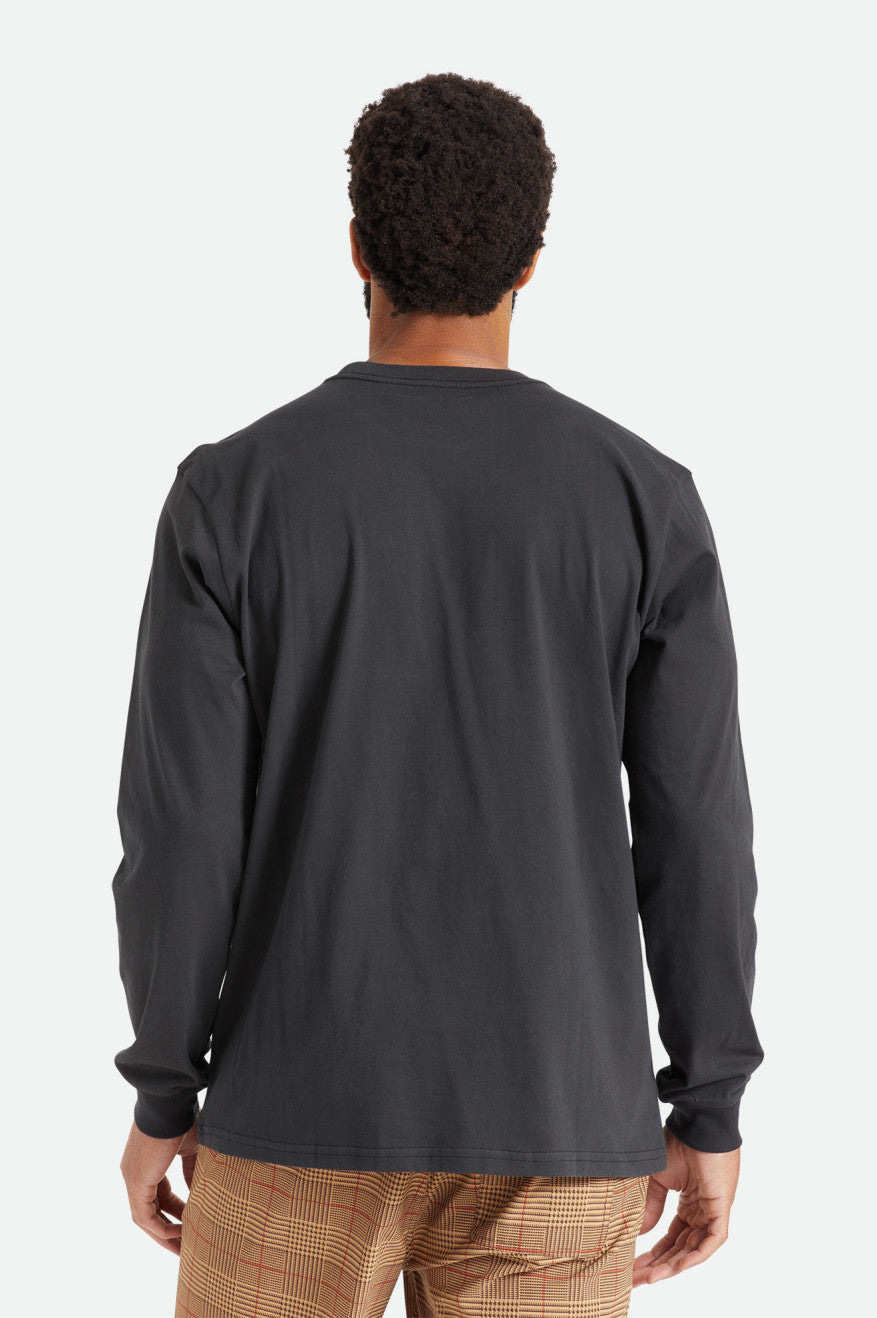 Brixton Basic L/S Pocket Topjes Heren Zwart | 420678DUF