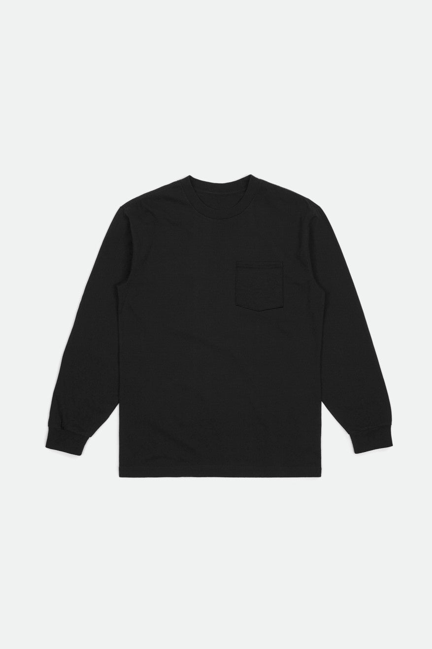 Brixton Basic L/S Pocket Topjes Heren Zwart | 420678DUF