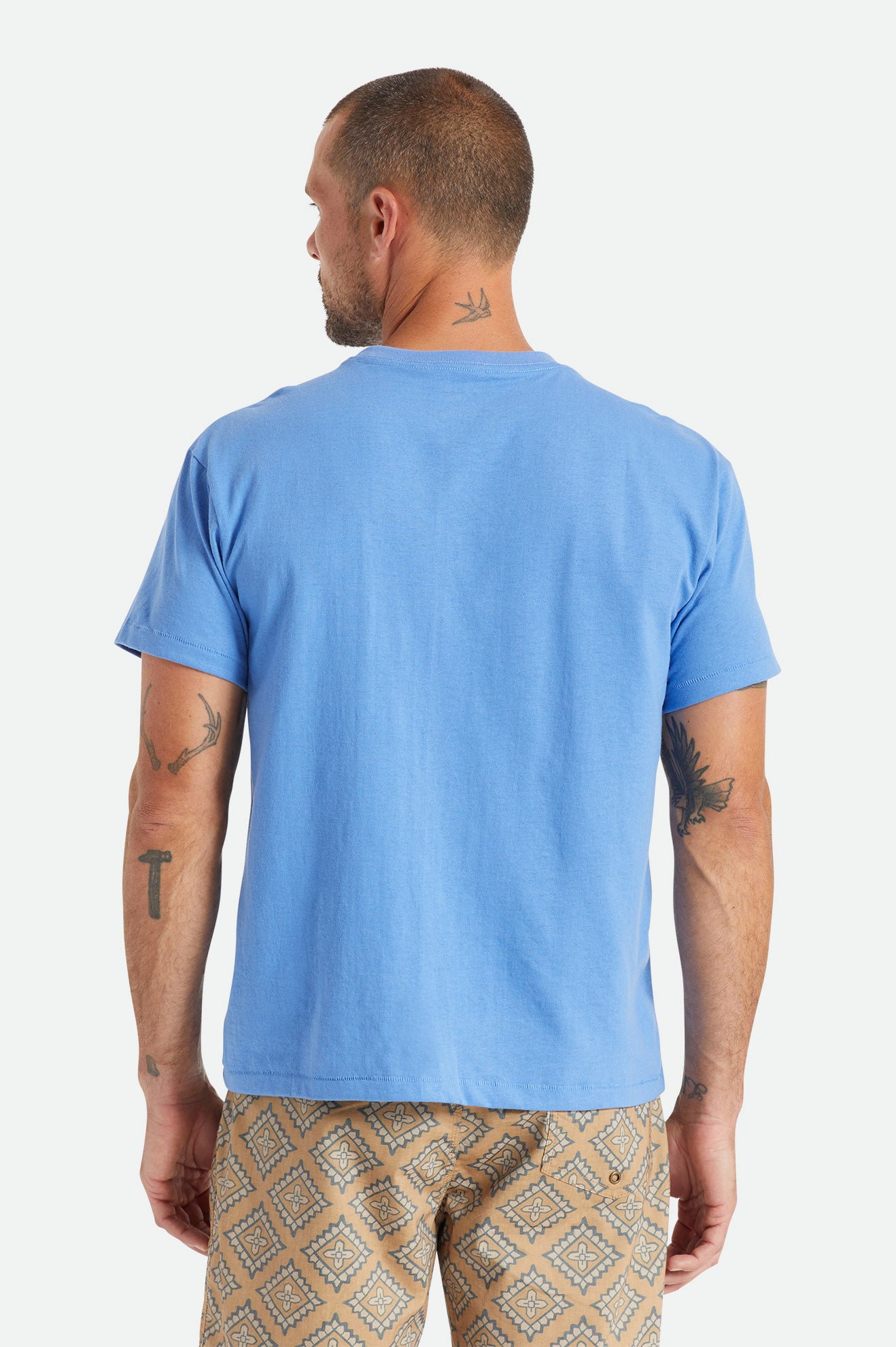 Brixton Basic S/S Pocket Topjes Heren Blauw | 789124JMS