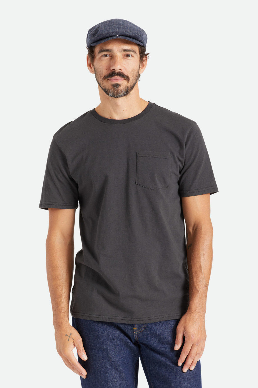 Brixton Basic S/S Pocket Topjes Heren Zwart | 853297MTY