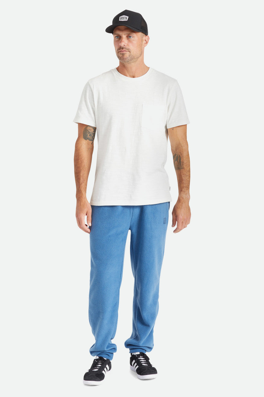 Brixton Basic Slub S/S Pocket Gebreide Kleding Heren Wit | 306789TWB