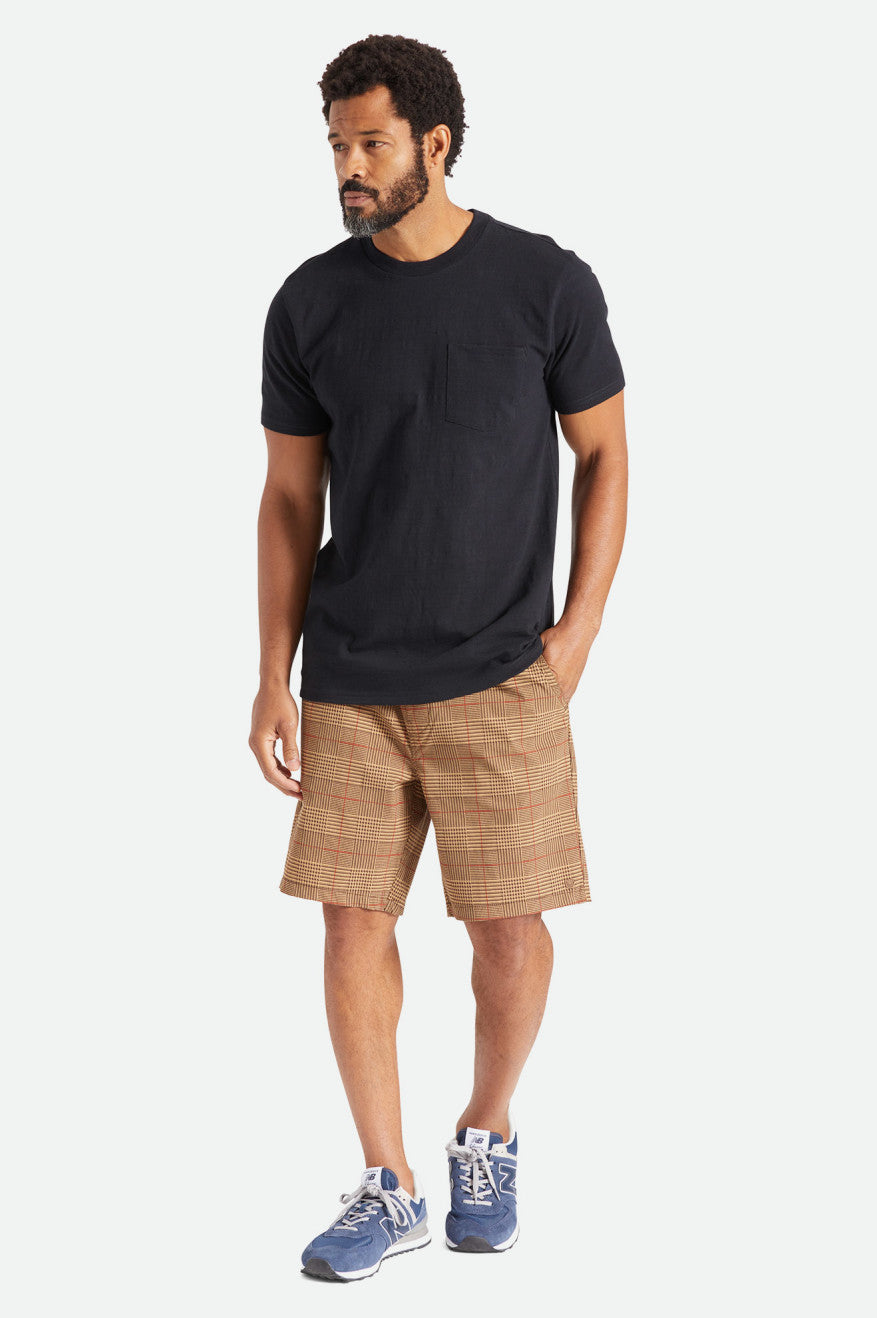 Brixton Basic Slub S/S Pocket Gebreide Kleding Heren Zwart | 497126KRA