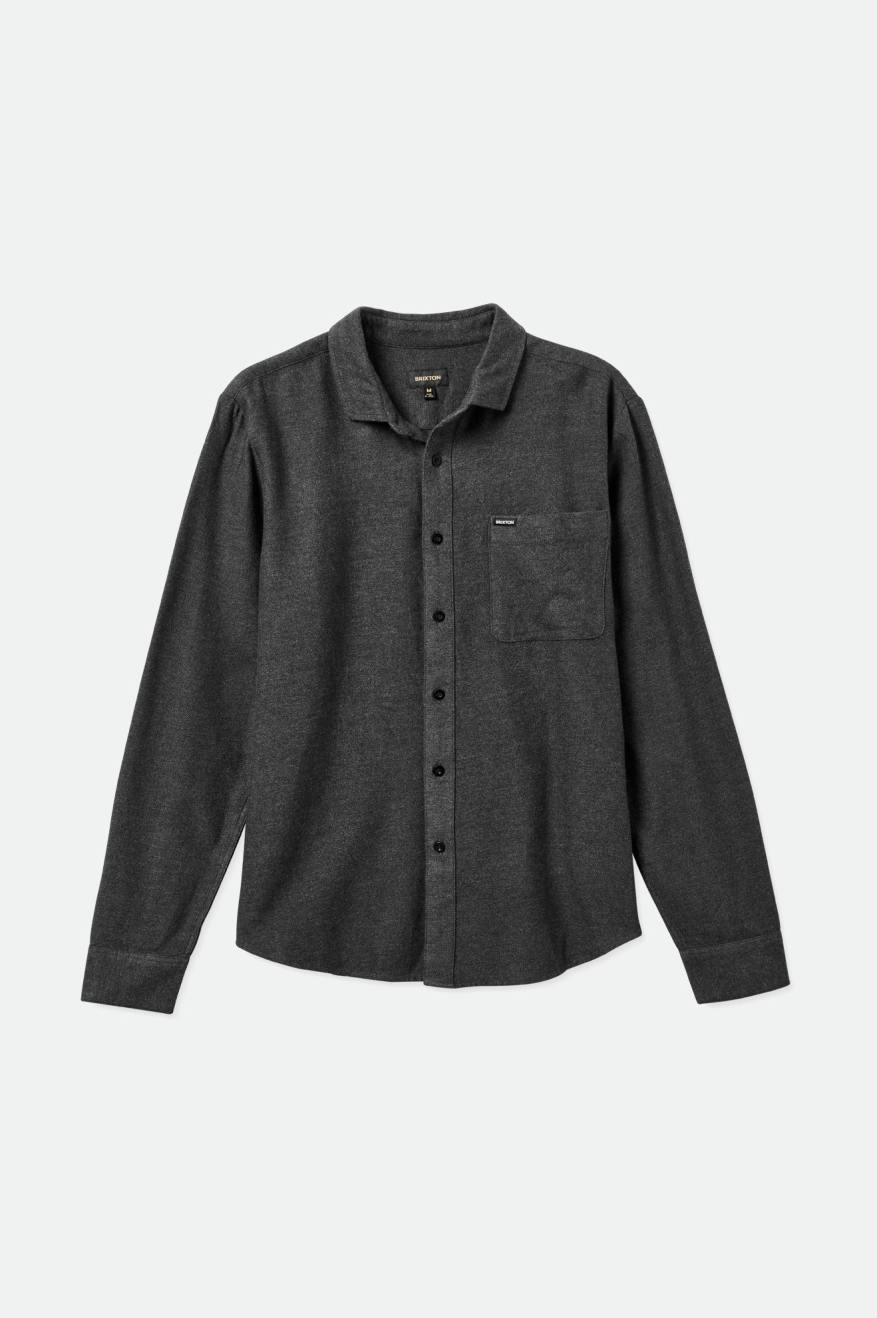 Brixton Bixby Reserve L/S Flanellen Tops Heren Zwart | 327908EQS