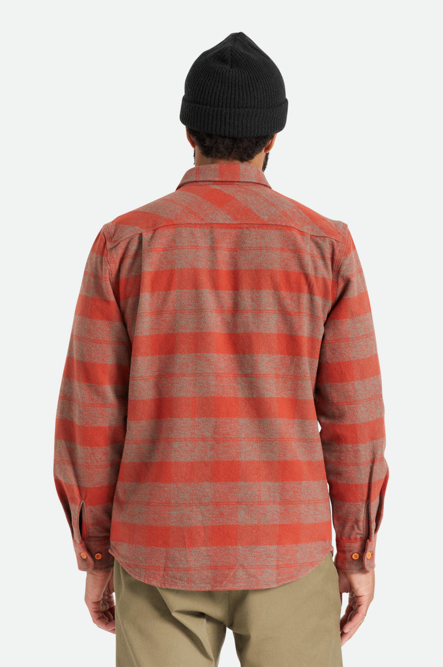 Brixton Bowery Heavy Weight L/S Geweven Tops Heren Rood | 051468WDS