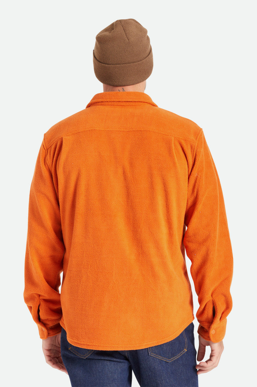 Brixton Bowery L/S Arctic Stretch Fleece Flanellen Tops Heren Oranje | 019358RWV