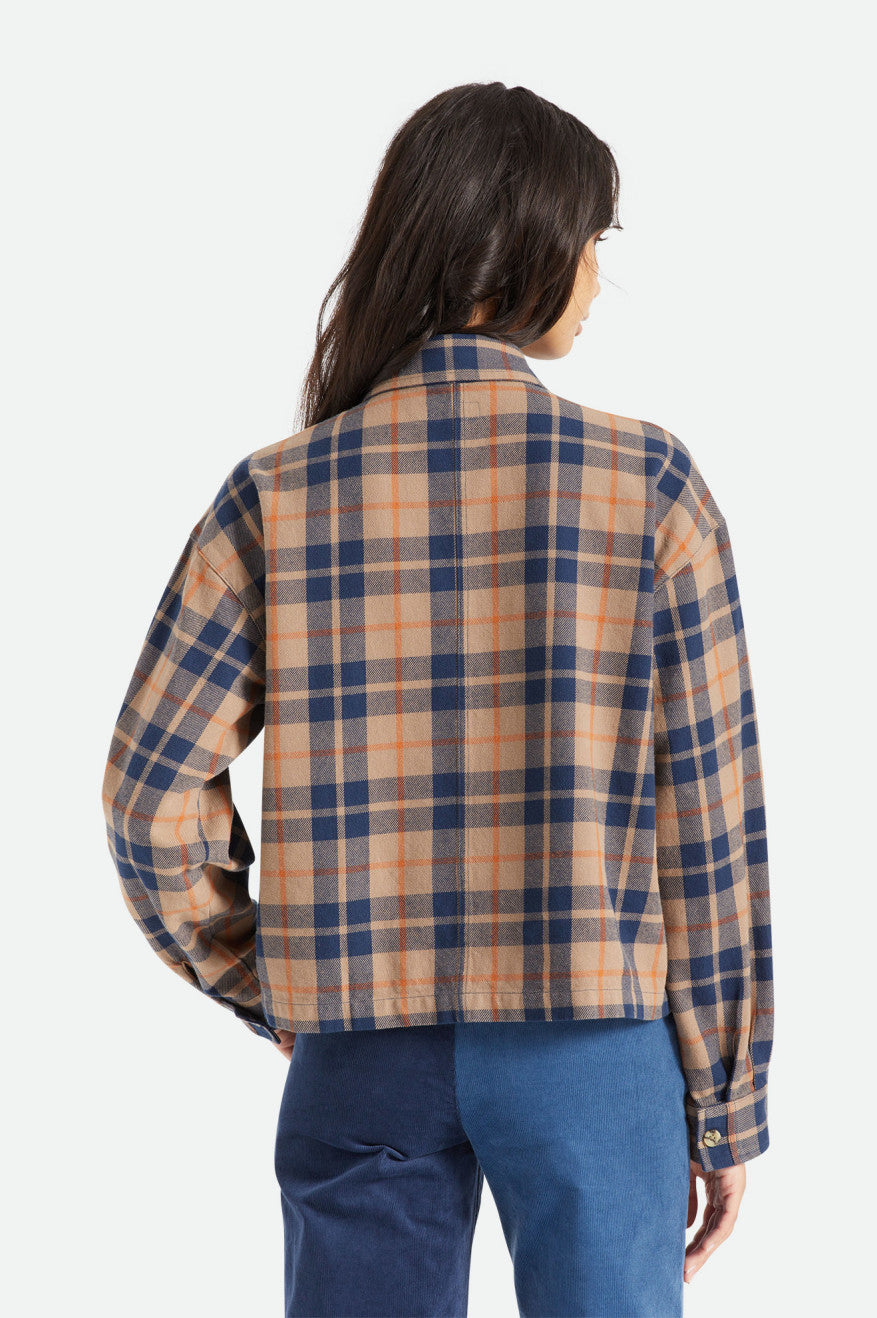 Brixton Bowery L/S Flanellen Tops Dames Diepgroen | 635410KSL