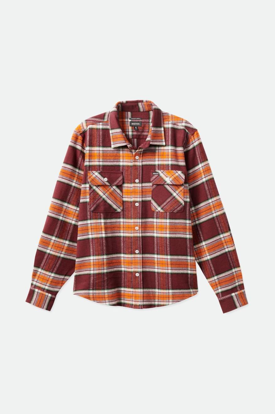 Brixton Bowery L/S Flanellen Tops Heren Oranje | 012346EPR