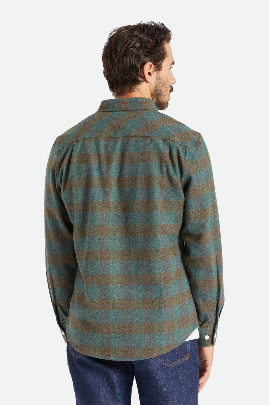 Brixton Bowery L/S Geweven Tops Heren Blauw | 284506EDU