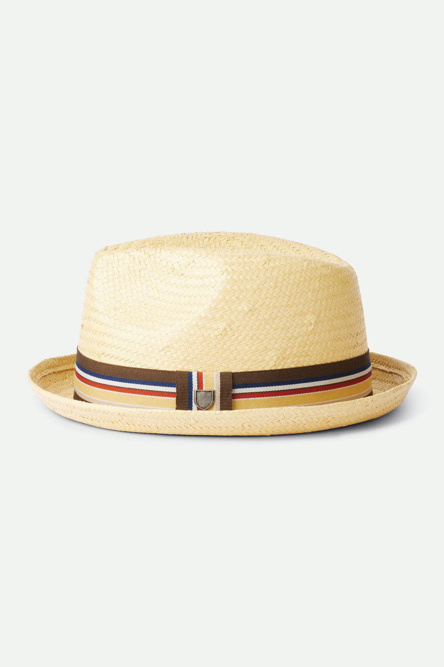 Brixton Castor Straw Fedora Fedoras Dames Bruin | 048396KSY