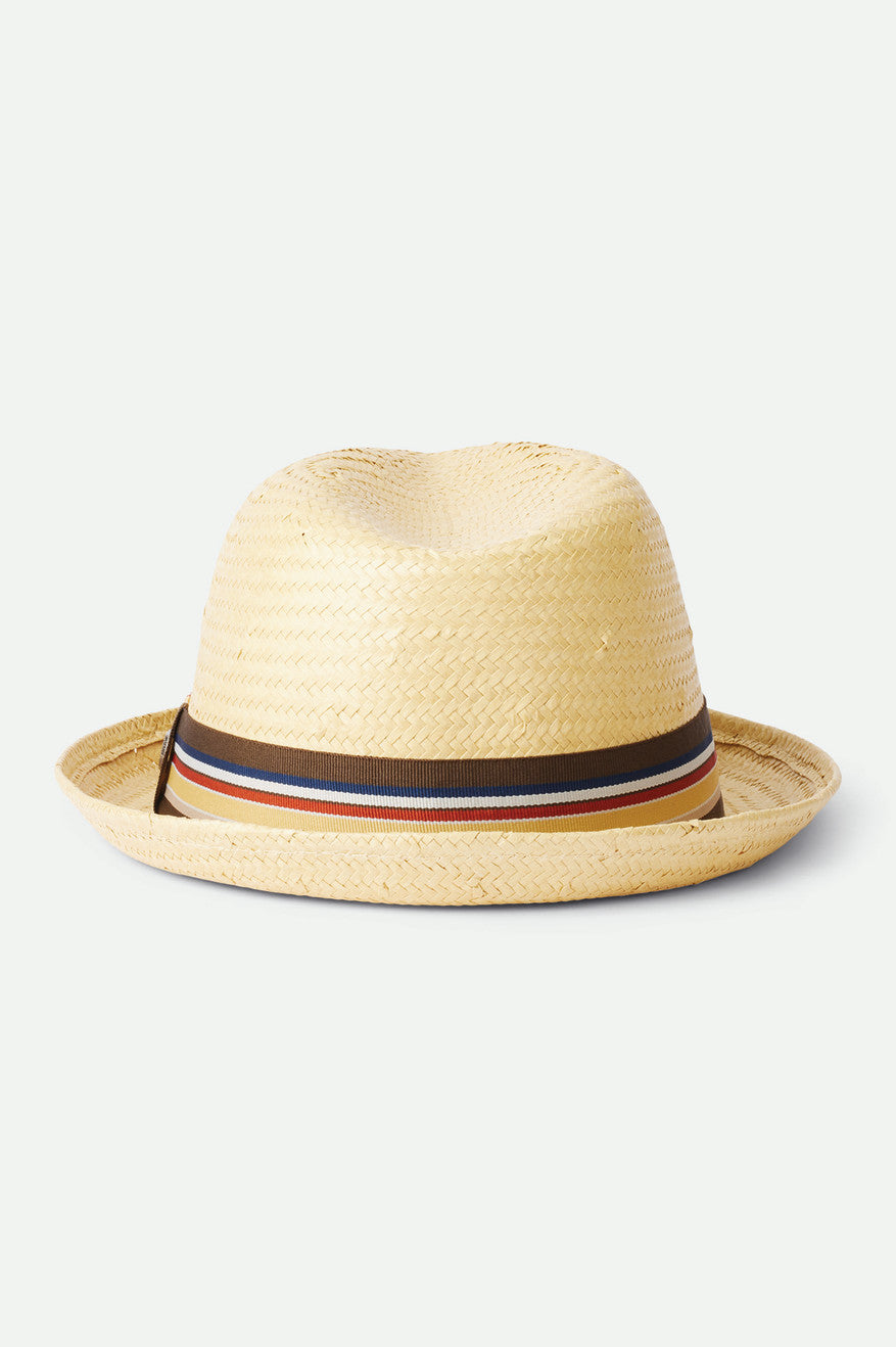 Brixton Castor Straw Fedora Fedoras Dames Bruin | 048396KSY