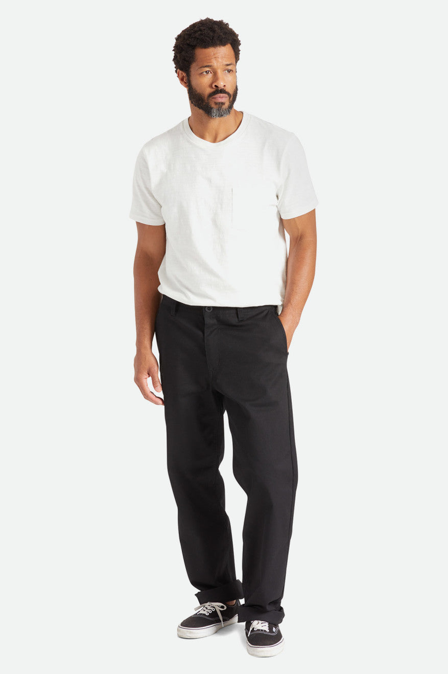 Brixton Choice Chino Relaxed Broek Heren Zwart | 948506FHX