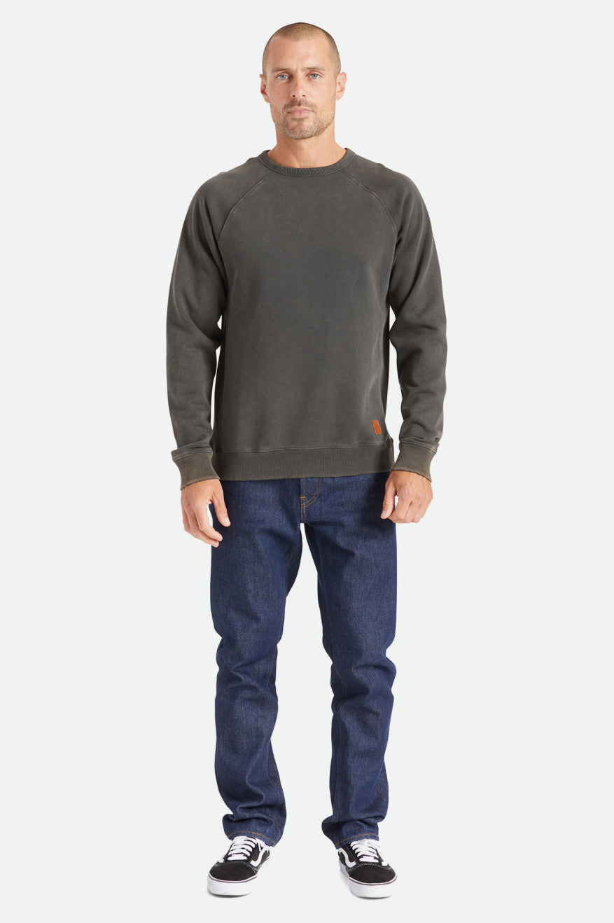 Brixton Cooper Reserve Raglan Crew Hoodie Heren Zwart | 418760JVM