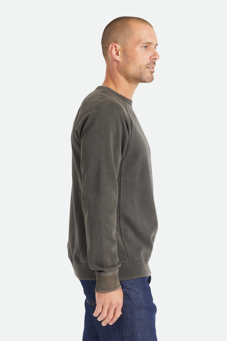 Brixton Cooper Reserve Raglan Crew Hoodie Heren Zwart | 418760JVM