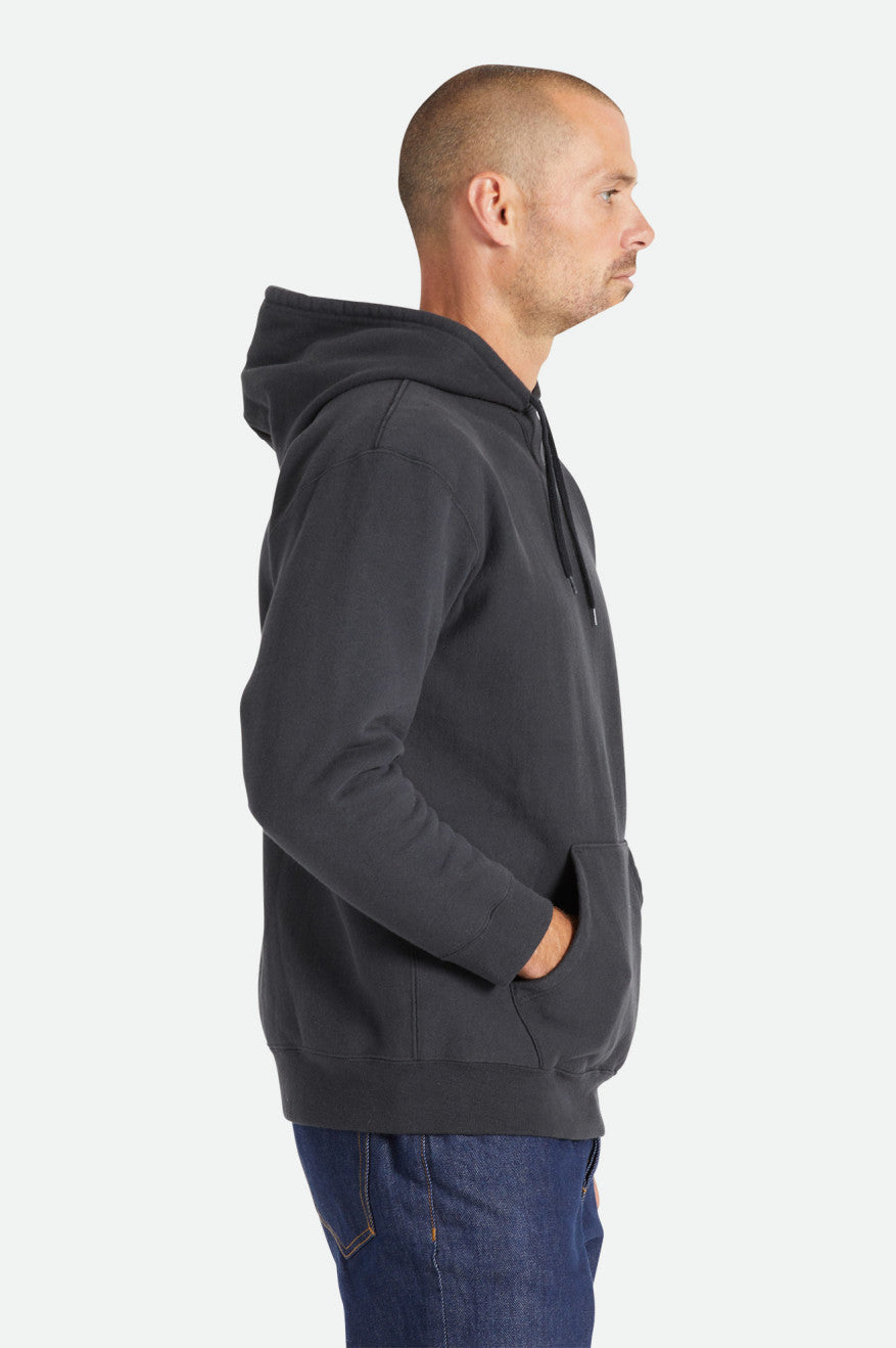 Brixton Cooper Reserve Raglan Hoodie Heren Zwart | 976831FMJ