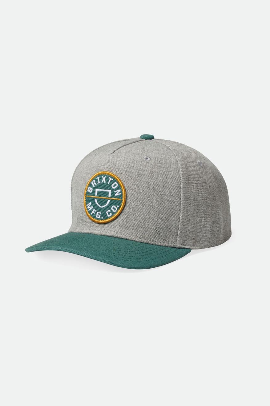 Brixton Crest C MP Caps Heren Donkergrijs Donkergroen | 628317JEO