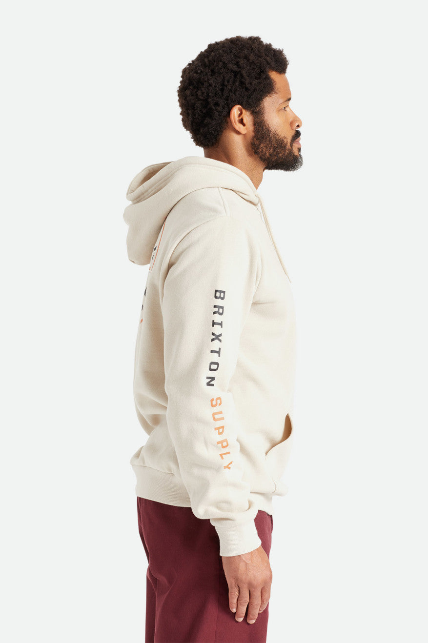 Brixton Crest Hoodie Heren Beige Oranje Zwart | 267481GUP