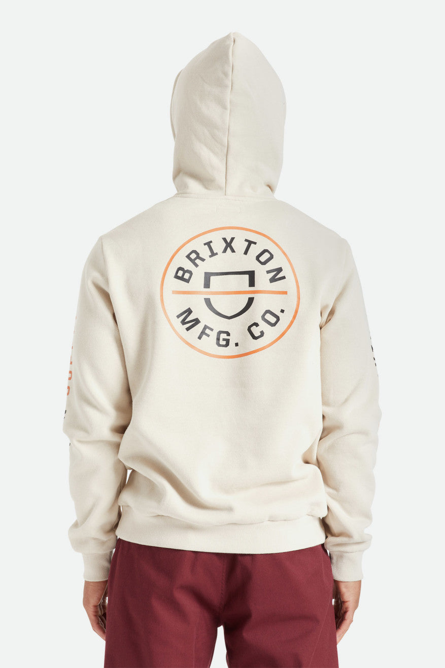 Brixton Crest Hoodie Heren Beige Oranje Zwart | 267481GUP