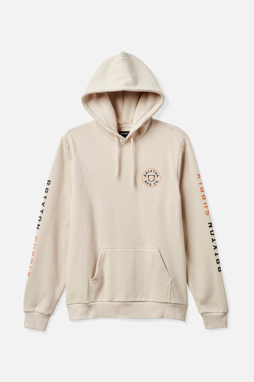 Brixton Crest Hoodie Heren Beige Oranje Zwart | 267481GUP