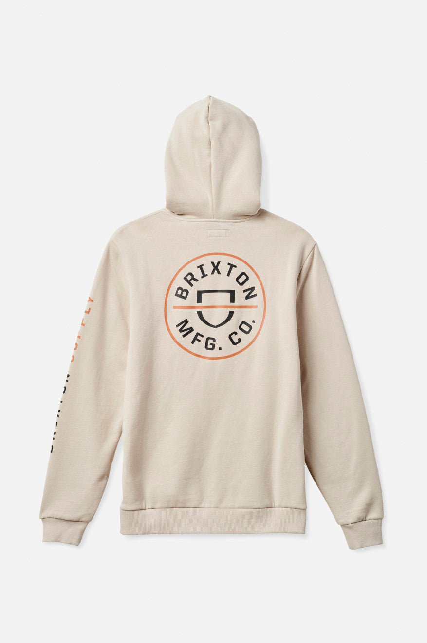 Brixton Crest Hoodie Heren Beige Oranje Zwart | 267481GUP